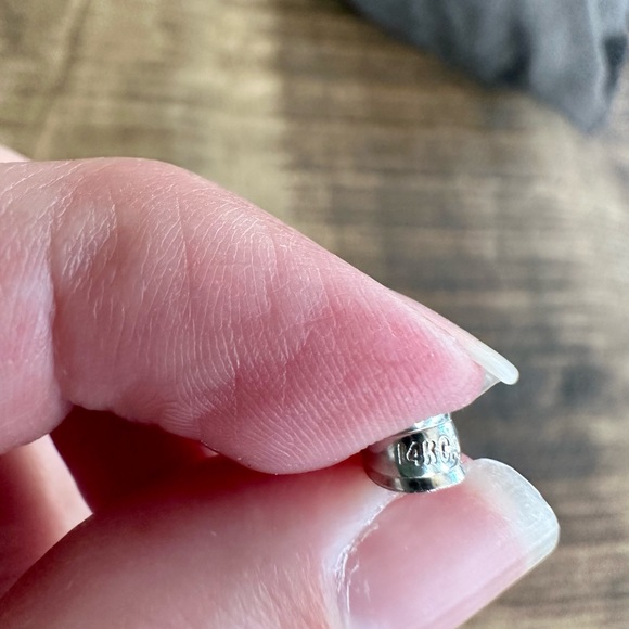 14k white gold cross